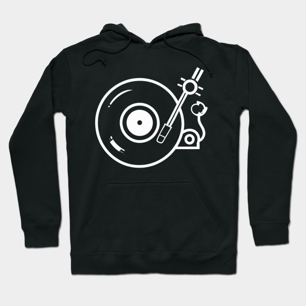 Vintage Record Player Illustration // Vinyl Lover Hoodie by Aldrvnd